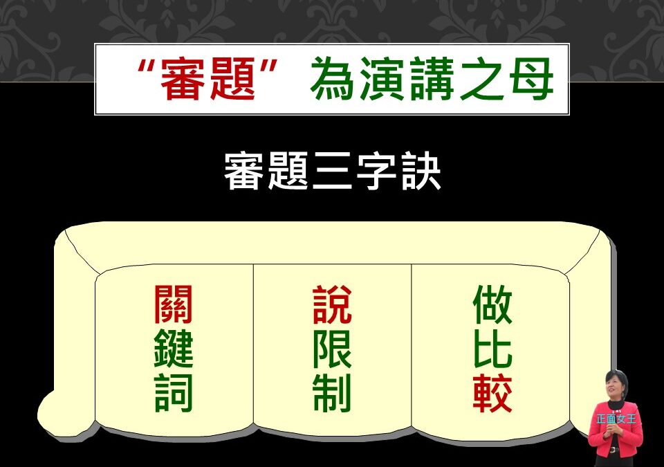 演說切題技巧~彭瑞蘭講師專業口才溝通主持講師訓練/口才一對一輔導